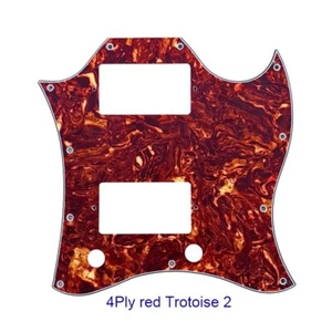 For US Gibson SG  Full Face Guitar pickguard With PAF Humbucker, Red Tortosie - Picture 1 of 2