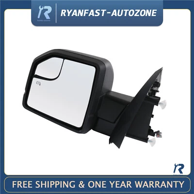 Tow Mirror Driver Side For 15-19 Ford F150 Truck Heated LED Turn Signal Textured - Image 1 of 4