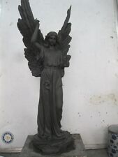 BEAUTIFUL HAND CARVED MARBLE OR GRANITE WINGED 8' TALL ANGEL