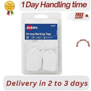 Avery White Strung Marking Tags, 1.75 x 1.09 Inches, 1-3/4" x 1-3/32", - Picture 1 of 3