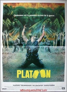 PLATOON Affiche Cinéma Originale 53x40 Movie Poster OLIVER STONE CHARLIE SHEEN - Imagen 1 de 1