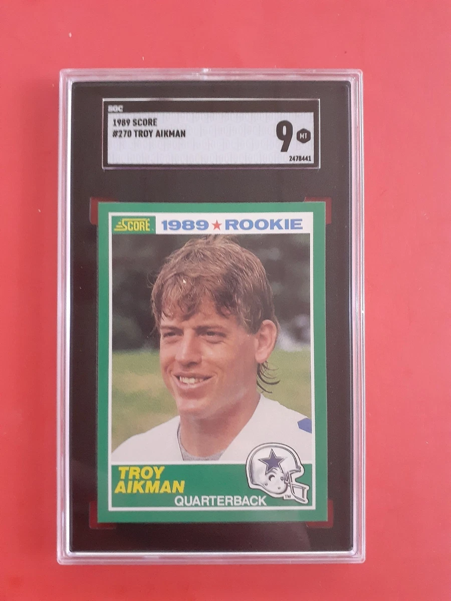 Troy Aikman Football Grade 9 Rookie Sports Trading Cards