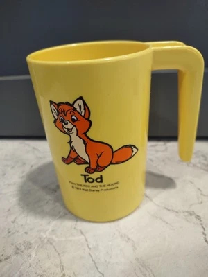 Taza de plástico vintage Disney The Fox In The Hound Tod (1981) Foto 1 de 4