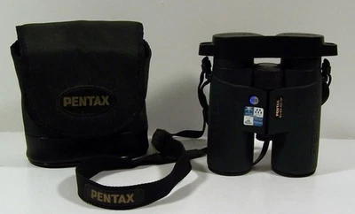 Pentax 8x43 DCF SP Binoculars Phase Coated 6.3 degree w/Case Strap Lens Covers - Image 1 of 4