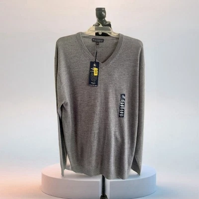 Suéter de lana merino gris cuello en V HART SCHAFFNER MARX para hombre XL HOMBRE ALTO Foto 1 de 4