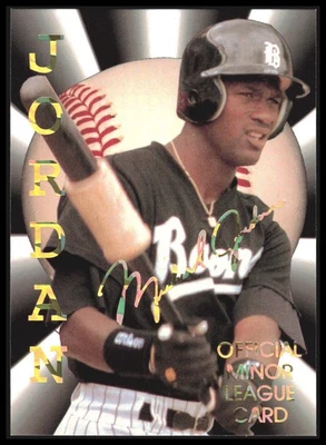 Tarjeta Promocional Michael Jordan Liga Menor Birmingham Barons 8J Foto 1 de 2