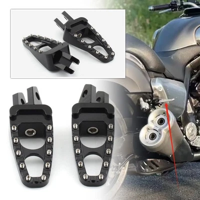 Rear Foot Pegs Footrest For Yamaha Yzf-R1 98-02 Yzf R6 1998-1999 XJ1300SP Black - Image 1 of 4