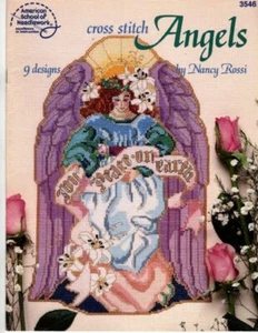 OOP!AMERICAN SCHOOL OF NEEDLEWORK CROSS STITCH ANGELS 9 CHARTS - Picture 1 of 1