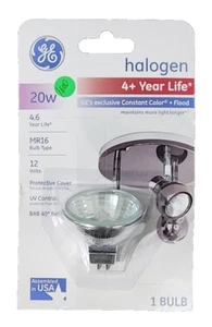 GE Indoor Flood Bulb 20W MR16 12 Volts 40 Degree Beam Constant Color - Picture 1 of 5