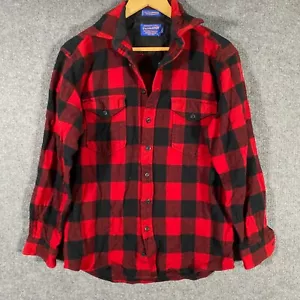 Pendleton Shirt Mens L Long Red Lumberjack Wool Plaid Western 80s Vintage Grunge - Picture 1 of 12