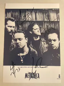Metallica Kirk Hammett Lars Ulrich, James Hetfield, Robert T. 8 x 12 Foto mit Echtheitszertifikat - Bild 1 von 6