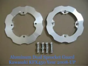 Aluminum Dual Sprocket Guard Kawasaki KFX450 Year 2008 - UP - Picture 1 of 5