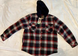 New! Legendary Outfitters Men’s Shirt Jacket Fleece Hood Quilted Lining Sz XL - Picture 1 of 5