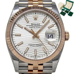 Rolex New Datejust 36mm 126231 Silver Fluted Motif Rose Gold 2022 Bx/P/WTY#RL570 - Picture 1 of 5