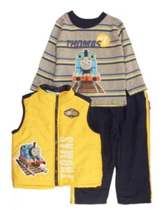 Thomas & Friends Bebés Niños Chaleco Amortiguador Amarillo 3 piezas Juego de Pantalones Talla 12M 18M 24M - Imagen 1 de 1