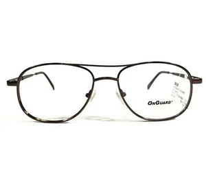 OnGuard CHOCOLATE CHROME Eyeglasses Frames Brown Aviator Full Rim 56-17-140 - Picture 1 of 8