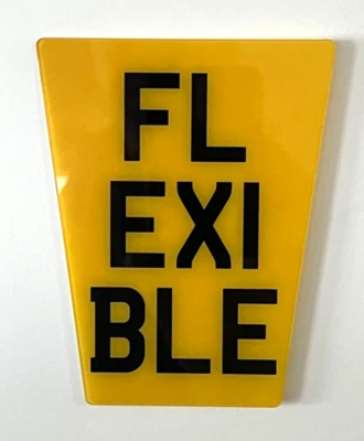 FLEXIBLE TAPERED SHOW NUMBER PLATE, ENDURO OFF ROAD 6 X 7 X 4 - Image 1 of 2