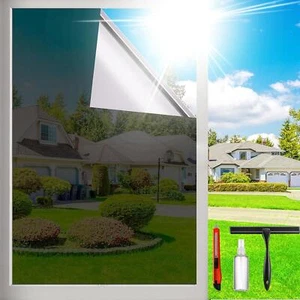 One Way Privacy Window Film Sun Blocking, Heat Blocking Window Tint Home Anti UV - Picture 1 of 7