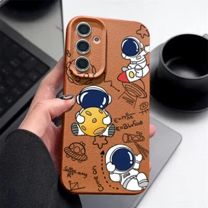 For Samsung S25 edge S24 FE Ultra S23 S22 A16 A26 Astronaut Cute Soft Case Cover - Picture 1 of 19