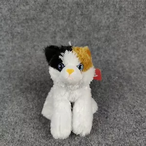Aurora Flopsie Esmeralda the Calico Cat Blue Eyes Mini Stuffed Animal Plush New - Picture 1 of 14