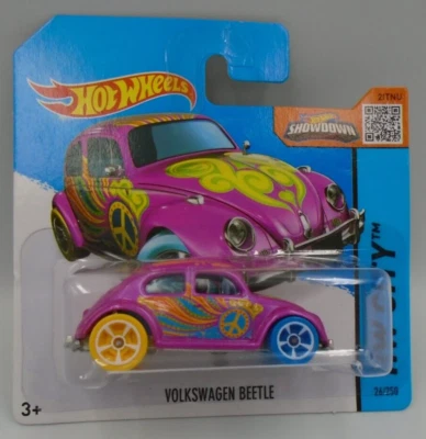 HOT WHEELS VOLKSWAGEN BEETLE PINK FLOWER POWER HIPPY TREASURE HUNT 26/250 NEW - Image 1 of 4