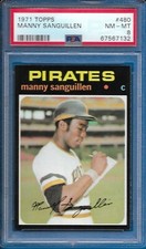 1971 Topps Manny Sanguillen Card #480 Pittsburgh Pirates CENTERED NM-MT PSA 8