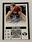 Eric Mika 2017 Contenders Draft Picks College Ticket Auto Rookie Card RC BYU