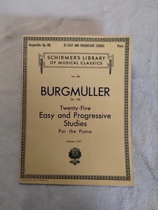 Schirmer's Library Op 100 Vol 500 Burgmuller 25 Easy Progressive Studies Piano - Picture 1 of 5