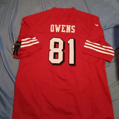 Terrell Owens XL Red San Francisco 49ers NFL Football Jersey New - Image 1 of 2