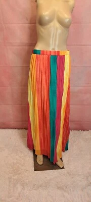 A. Calin by Flying Tomato  Lined  Vertical Striped Flowy Maxi Skirt Large  - Image 1 of 4