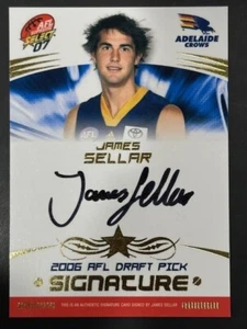 2007 Select AFL Supreme Draft Pick Signature DP14 James Sellar Adelaide #345 - Bild 1 von 1