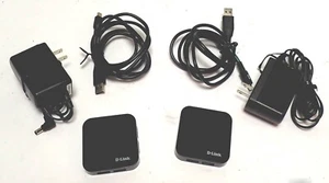 D-LINK DUB-H4 3 PORT HIGH SPEED USB 5V 2.5A w/ USB 2 CABLE & POWER CORD LOT OF 2 - Picture 1 of 8