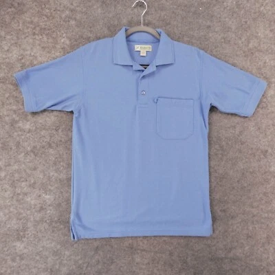 Haband Shirt Mens Small Polo Short Sleeve Blue Casual Style 1HX w Pocket - Image 1 of 4