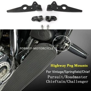 Driver Highway Peg Mounts Black For Indian Challenger Dark Horse / Icon 2020-up - Picture 1 of 9