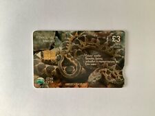 CYPRUS TELECARD PHONECARD £3. SNAKE THEME. USED. VERY GOOD CONDITION.