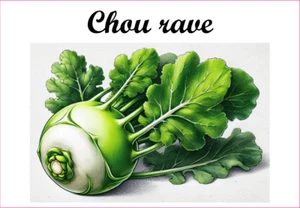 Chou rave 12 Etiquettes vinyle conserve fruit légume confiture fait maison - Bild 1 von 14