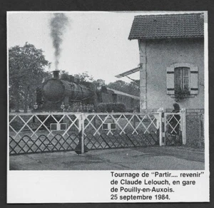1985  --  GARE DE POUILLY EN AUXOIS . TOURNAGE DE PARTIR REVENIR LELOUCH . 3V258 - Picture 1 of 1