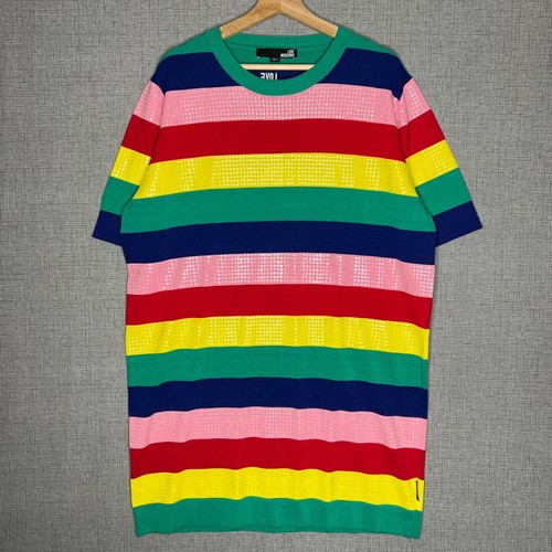 Love Moschino T shirt Abito Donna S M? Fit rilassato maniche corte a righe