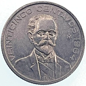 World Coin: 1964 Mexico - 25 Centavos - Circulated (SKU 353) - Picture 1 of 4