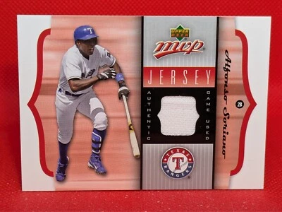 2005 Upper Deck MVP Game Used Jersey Alfonso Soriano #GU-AS Texas Rangers - Image 1 of 2