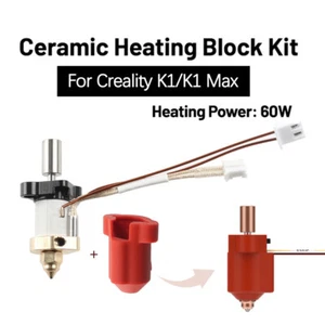 Kit bloc chauffant céramique kits Hotend pour imprimante 3D Creality K1/K1 MAX avec buse - Photo 1/22