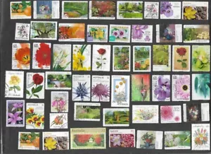AUSTRALIA FLOWERS PLANTS SHRUBS COLLECTION 50 ALL DIFFERENT USED/CTO - Picture 1 of 1