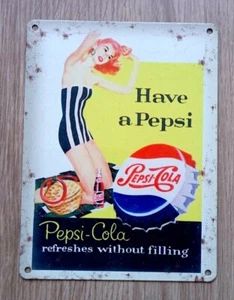 PEPSI COLA RETRO METAL SIGN 20cm x 15cm (BRAND NEW) - Picture 1 of 1