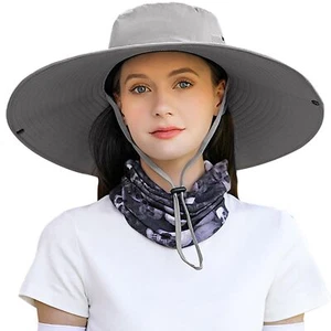 Women Wide Brim Sun Hat UPF50+ Waterproof Sun Hats for Fishing Hiking Camping... - Picture 1 of 9