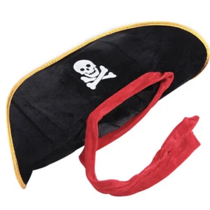 Pirate Hat Skull Print Pirate Captain Costume Cap - Pirate Accessories Funny Hat - Picture 1 of 3