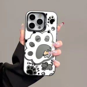 Case For iPhone 15 14 11 12 13 Pro Max XR XS 8 Cute Cat Paw Pattern Phone Cover - Picture 1 of 10