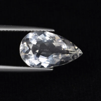 4.01 ct TOP LUSTROUS COLORLESS - NATURAL BERYL (MORGANITE) Pear - See Vdo DL - Image 1 of 2