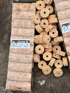 CORK RINGS 50 GRADE B 1 1/8” x 1/2” Rings , Super Price! - Picture 1 of 4