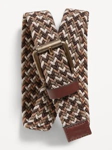 Old Navy Kid Boys Gender-Neutral Stretch Braided Belt Brown Size S-M - Picture 1 of 1