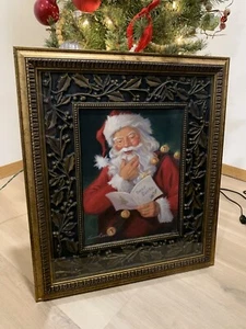 Susan Comish Santa “Dear Santa” Christmas Print In Frame - Beautiful! - Picture 1 of 3